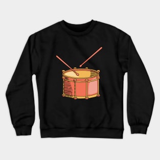 Drum Hand Drawn Line Art Musical Instrument Crewneck Sweatshirt